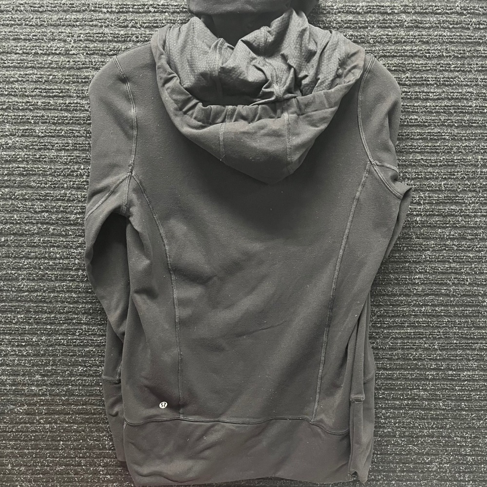 Lululemon Define Full Zip Hoodie Black Fleece Jacket Size 6 Funnel Neck Hooded - Picture 5 of 8